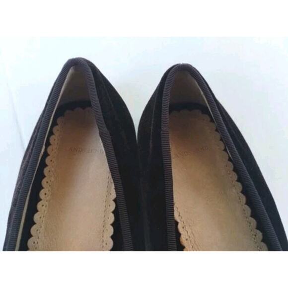 Lands End NEW Women's Dark Chocolate Brown Velvet Loafers Driving Shoes 6B - Picture 6 of 12